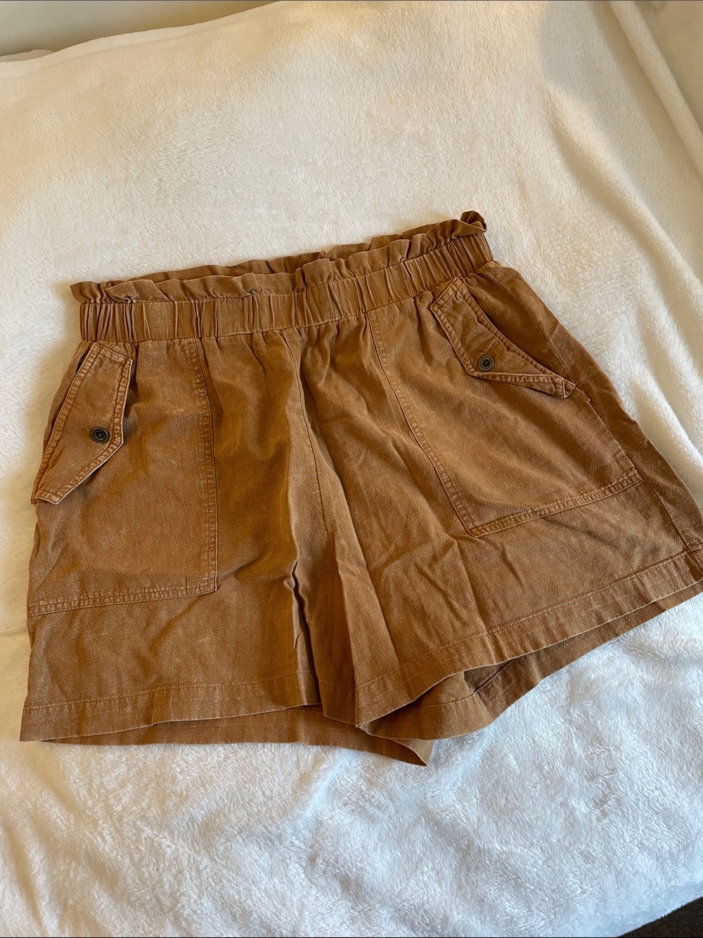 Jane + Delancey Paperbag Waist Shorts — Brown